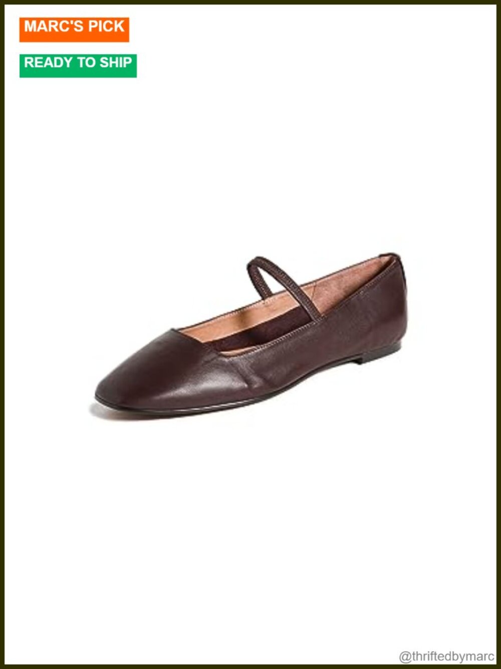 Leather Ballet Flats Cap Toe Pull-On Elastic Strap Casual Party Shoes
